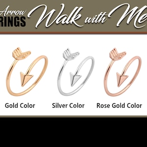 Arrow Adjustable Rings YW 2026 Youth Theme "Walk with Me" Come Follow Me Young Women Christmas Relief Society Gift idea Moses 6:34