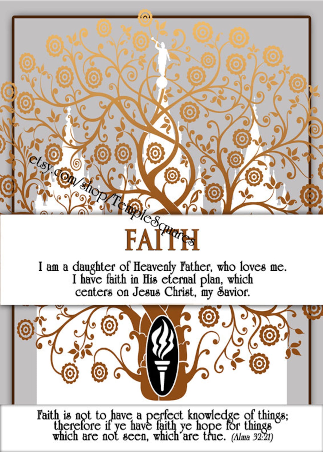 Printable - 3 Sizes! LDS Young Women Personal Progress Values "faith ...