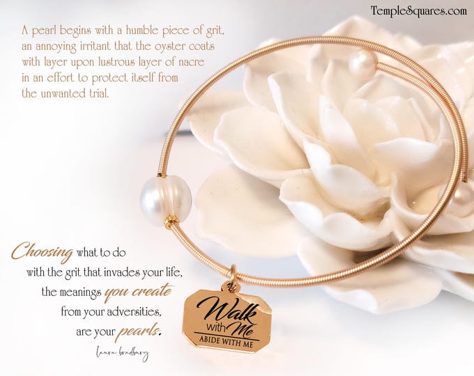 Real Natural Pearl Charm Bracelet. 2026 Theme Walk with Me YW Young Women Theme