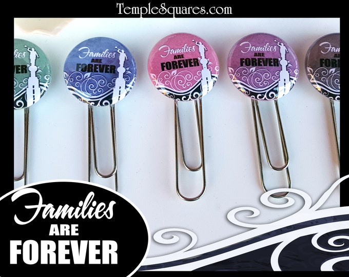 Button Bookmark Familes Are Forever LDS Gifts Theme Birthdays Baptism Great to be Eight Missionaries Gifts Come Follow Me