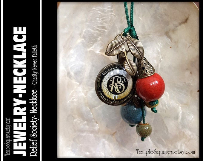 Relief Society Necklace Pendant LDS Jewelry Presidency, YW Young Women or Missionary Birthday or Christmas Gift.