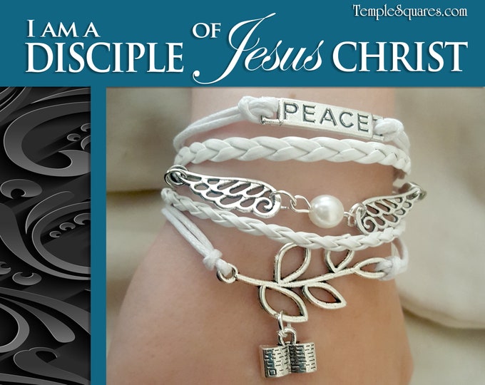 Peace in Christ Multi Strand Charm Bracelet "I Am A Disciple of Jesus Christ" 2024 YW Young Women Theme Jewelry Christmas 3 Nephi 5:13