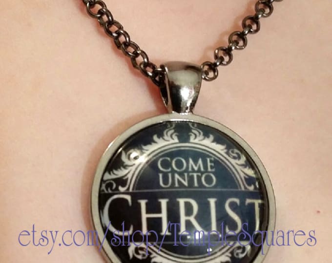 Come Unto Christ Necklace Pendant YW Young Women Relief Society Missionary Gifts Quantity Prices as low as 5 Dollars each