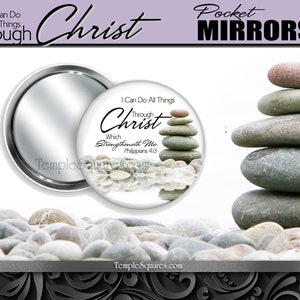 2023 I Can Do All Things Through Christ YW Youth Theme Young Women Pocket Mirror for Relief Society Christmas Gift Birthday Gift Ministering image 5