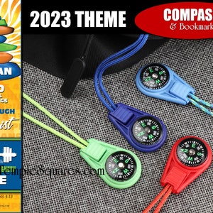 2023 I Can Do All Things Through Christ Theme Compass and Bookmark.  Young Men Camp High Adventure Activities Girls Camp Gift YM YW LDS
