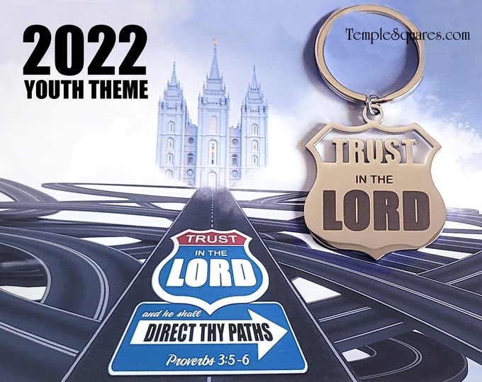 Trust in the Lord Stainless Steel Keyring or Purse Clip Young Women Jewelry gifts birthday gift Come Follow Me Christmas LDS YW Christian