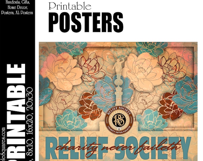 Relief Society Printable Poster and Handouts Women LDS Instant Digital Download