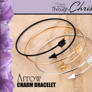 I Can Do All Things Through Christ Arrow Charm Bracelet for Charms 2023 Youth Theme Young Women YW Gift Christmas Birthdays New Beginnings