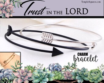 Trust in the Lord Arrow Charm Bracelet for Charms 2022 Youth Theme Young Women YW Gift for Christmas Birthdays New Beginnings Come Follow Me