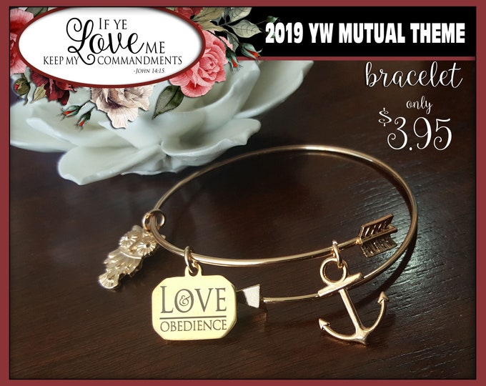 YW Mutual Theme Charm Bracelets If Ye Love Me Keep My Commandments Young Women Jewelry Charms New Beginnings gifts, birthday gift LDS