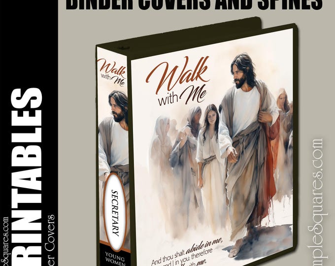 Printable Bundle 2026 YW Presidency Binder Covers and Class Presidency Youth Theme Walk with Me for Calendar Planner LDS