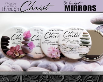 2023 I Can Do All Things Through Christ YW Youth Theme Young Women Pocket Mirror for Relief Society Christmas Gift Birthday Gift Ministering