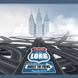 YM YW Tema juvenil Confianza en el Señor Carteles y folletos imprimibles Mujeres y hombres jóvenes LDS Roses Descarga digital instantánea Seminario Primario