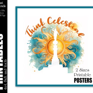 2023 - 2024 Tema juvenil "Think Celestial" Cartel imprimible y folletos YW YM Mujeres Jóvenes SUD Descarga digital instantánea Sociedad de Socorro