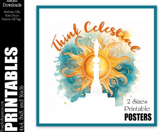 2023 - 2024 Youth Theme "Think Celestial" Printable Poster and Handouts YW YM Young Women LDS Instant Digital Download Relief Society