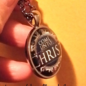 Come Unto Christ Necklace Pendant YW Young Women Relief Society Missionary Gifts Quantity Prices as low as 5 Dollars each imagem 2