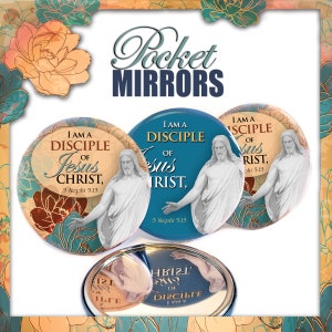 I am a Disciple of Jesus Christ Pocket Mirror for 2024 YW Youth Theme Young Women for Christmas or Birthday Gifts Ministering Book of Mormon