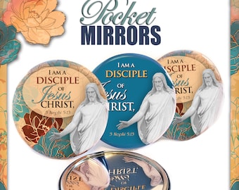 Je suis un disciple de Jésus-Christ Miroir de poche pour le thème de la jeunesse YW 2024 Jeunes femmes pour les cadeaux de Noël ou d'anniversaire Ministère du Livre de Mormon