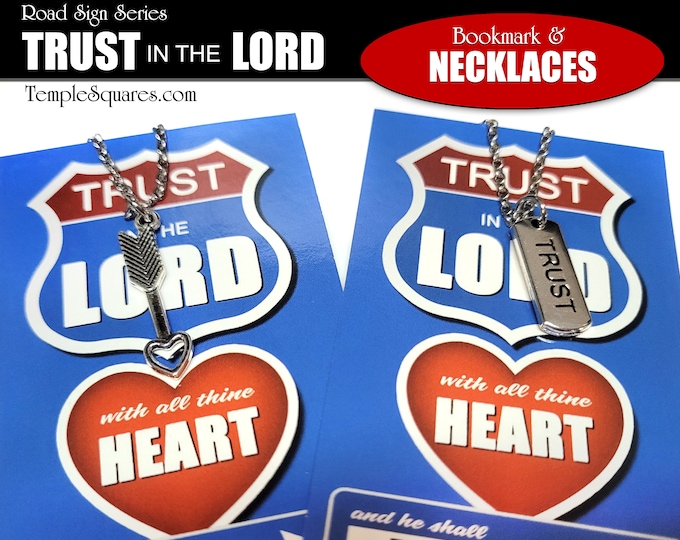 2022 Trust in the Lord Necklaces YW Youth Theme Come Follow Me Come Follow Me Young Women New Beginnings Gifts Relief Society and Primary