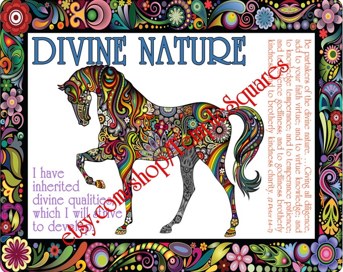 PRINTABLE Young Women Values Personal Progress "DIVINE NATURE" 4x6, 5x7, and 8x10