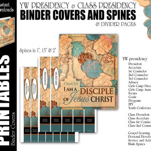 Printable Bundle 2024 YW Presidency Floral Binder Covers and Class ...