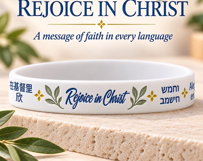PRE-ORDER will ship approx. Nov 1st. Silicone Bracelets. Rejoice in Christ 2027 Youth Theme, Young Women theme, birthday and Christmas gifts