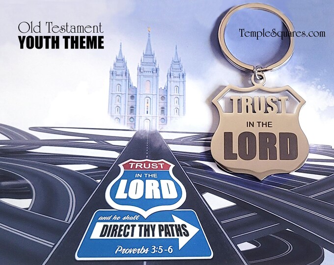 Trust in the Lord Stainless Steel Keyring or Purse Clip Young Women Jewelry gifts birthday gift Come Follow Me Christmas LDS YW Christian