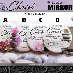 2023 I Can Do All Things Through Christ YW Youth Theme Young Women Pocket Mirror for Relief Society Christmas Gift Birthday Gift Ministering image 6