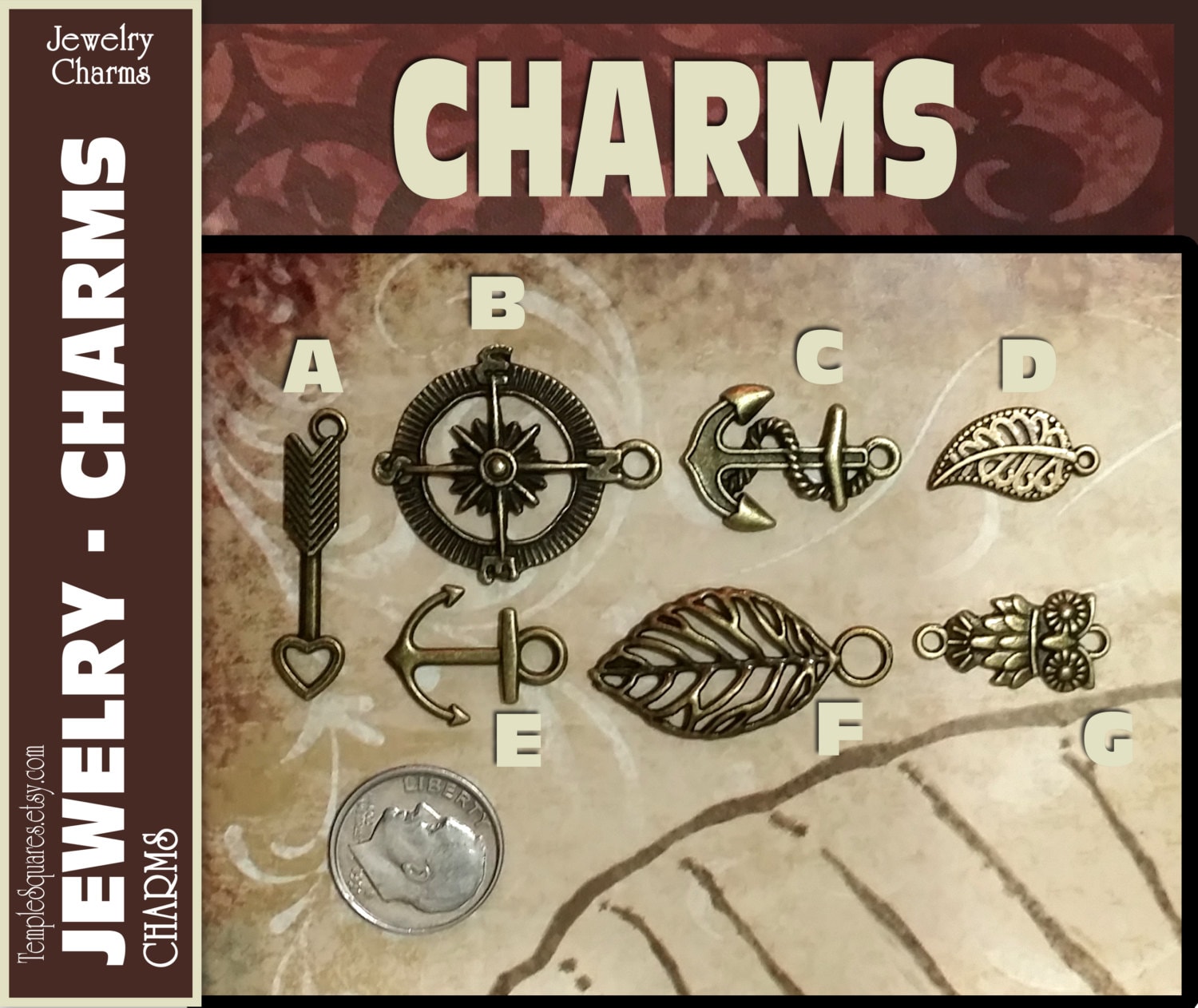 Pack of 10 Charms for DIY Jewelry Craft Supplies for LDS activities or  gifts, pendants, bracelets. Press Forward YW 2016 Mutual Theme.