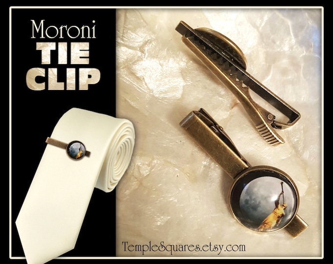 Mormon Moroni LDS Tie Clip - Christmas, Priesthood, 12 Year Birthday, Boys, Young Men, Bishopric, Counselors, Missionary Gift