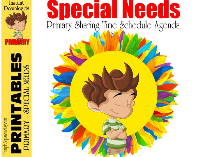 SPECIAL NEEDS - Printables - LDS Primary Visuals for Sharing Time Schedule - Easy Follow Along Timeline Pictures