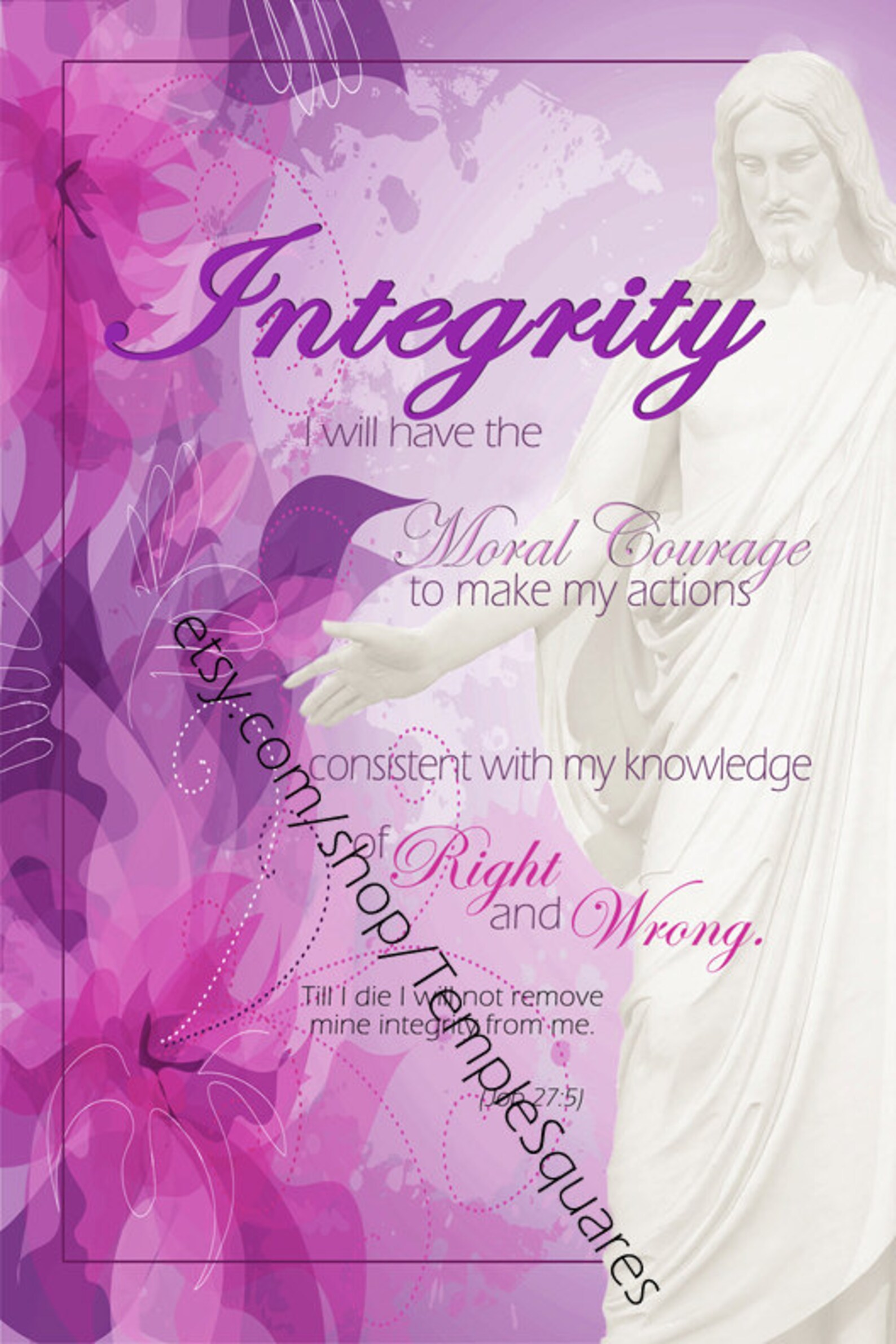 Printable 3 Sizes LDS Young Women Personal Progress Values - Etsy