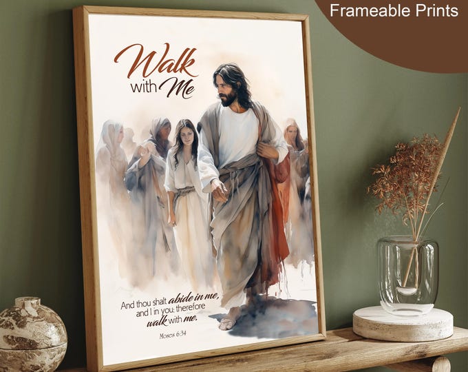 Walk with Me POSTER 2026 Youth Theme Watercolor Style Print 16"x20" for gifts or home decor. LDS