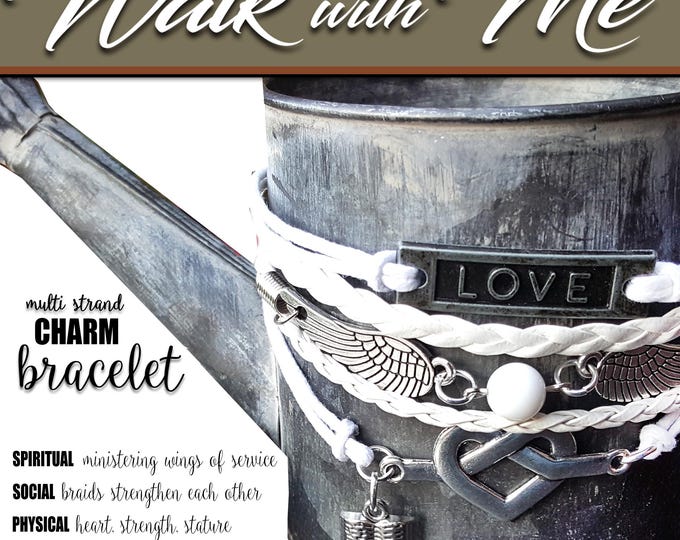 Multi Strand Charm Bracelet "Walk with Me" 2026 YW Young Women Theme Jewelry. Multi Strand. Christmas Faith