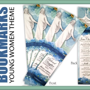 Pack of 10 Bookmarks - I am a Beloved Daughter -YW Young Women Theme Scripture Study
