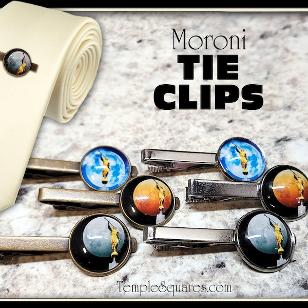 Mormon Moroni LDS Tie Clip - Christmas, Priesthood, 12 Year Birthday, Boys, Young Men, Bishopric, Counselors, Missionary Gift