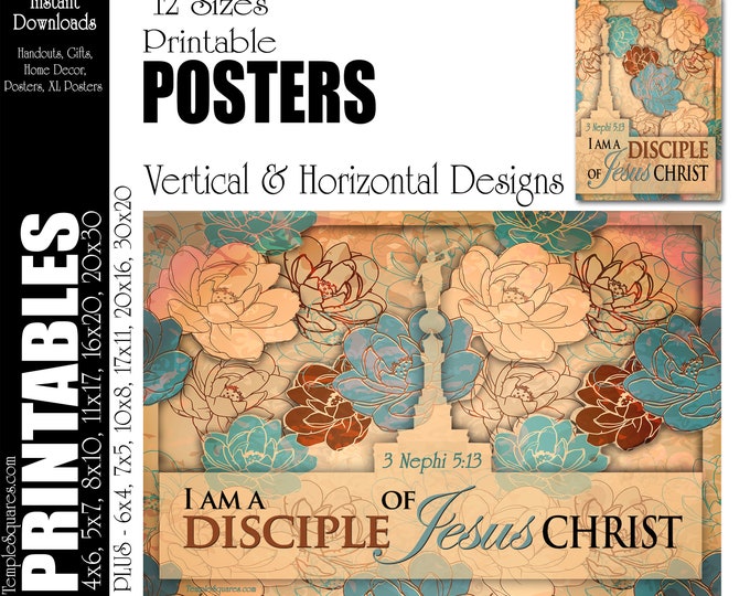 2024 Youth Theme I Am A Disciple of Jesus Christ Printable Poster and Handouts YW YM Young Women LDS Instant Digital Download Relief Society