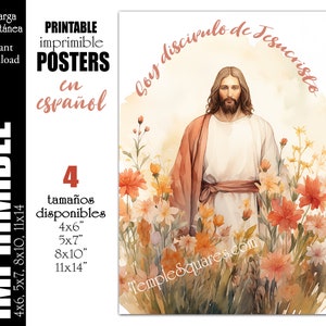 2024 Tema juvenil Soy un discípulo de Jesucristo Cartel imprimible YW Mujeres Jóvenes Descarga digital instantánea Sociedad de Socorro LDS
