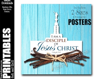 2024 Youth Theme I Am A Disciple of Jesus Christ Printable Poster and Handouts YW YM Young Women LDS Instant Digital Download Relief Society