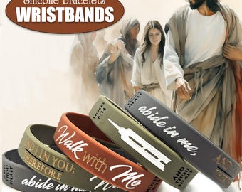 Silicone Bracelets. Walk with Me 2026 Youth Theme, Young Women theme, birthday and Christmas gifts, Valiant day camp, EFY, FSY In stock now.