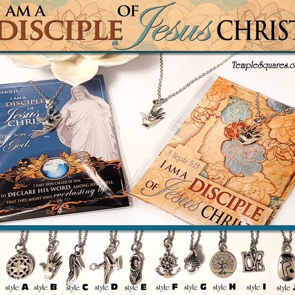 2024 I Am a Disciple of Jesus Christ Necklaces YW Youth Theme Come Follow Me Young Women New Beginnings Gifts Relief Society