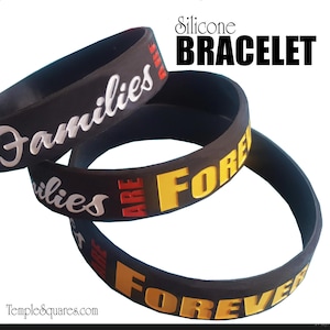 Primary Come Follow Me Families Are Forever LDS silicone bracelet wristbands Christmas gift birthday gifts baptism great to be 8 Youth