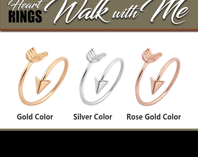 Arrow Adjustable Rings YW 2026 Youth Theme "Walk with Me" Come Follow Me Young Women Christmas Relief Society Gift idea Moses 6:34