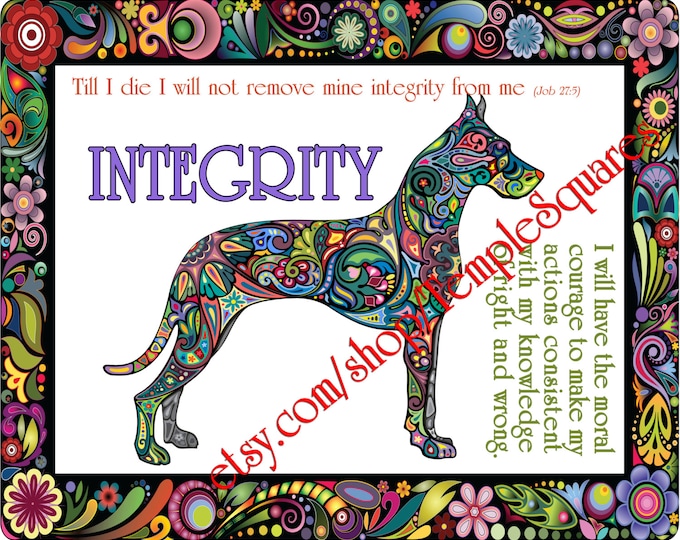 PRINTABLE Young Women Values Personal Progress "INTEGRITY" 4x6, 5x7, and 8x10