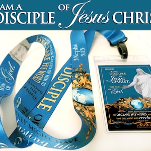 YW 2024 Youth Theme I Am A Disciple of Jesus Christ Full Color Lanyard for YM YW Young Women Temple Recommend Holder Relief Society