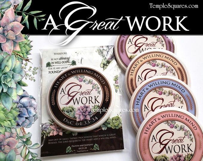 A Great Work YW Youth Theme Young Women Pocket Mirror for LDS Missionaries Relief Society Christmas Gifts Come Follow Me Birthday Gift