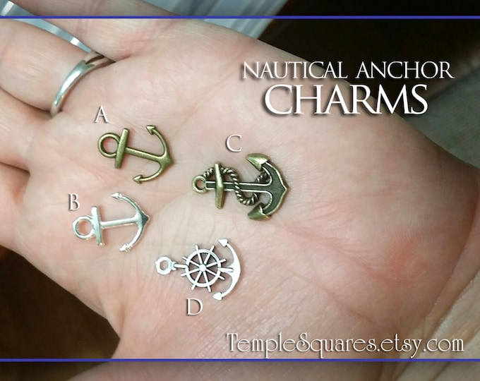 Nautical anchors and rudders charms DIY YW crafts. Pack of 10. Girls Camp, Youth Conference, Secret Sister, LDS Embark in the Service of God