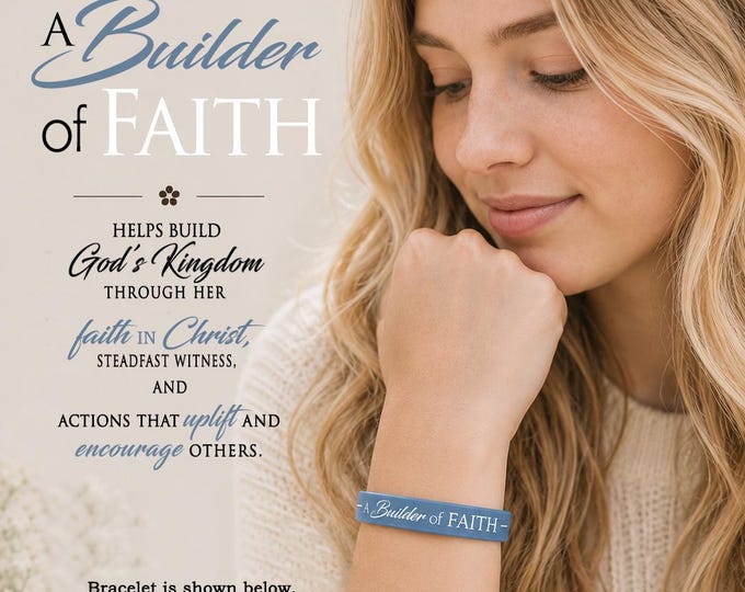 Silicone Bracelets with New Young Women class names and message Builders of Faith Messengers of Hope and Gatherers of Light. gifts handouts