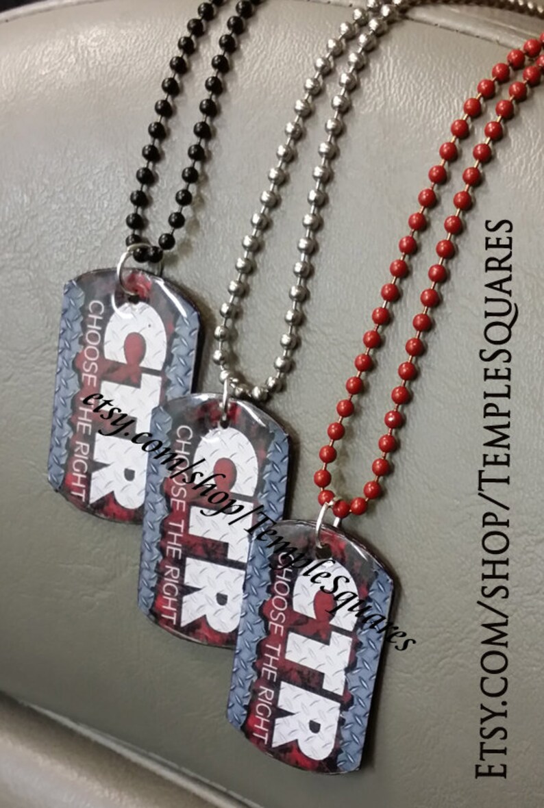 CTR Choose The Right mini Dog Tags or DIY Kits Diamond Plate Etsy