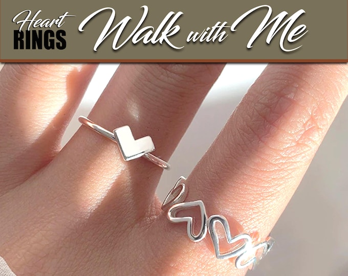 Heart Adjustable Rings YW 2026 Youth Theme "Walk with Me" Come Follow Me Young Women Christmas Relief Society Gift idea Moses 6:34